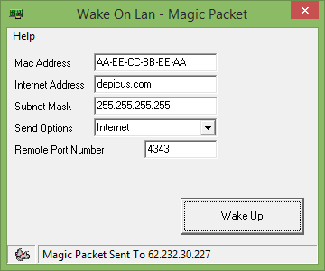 wol magic packet sender command line